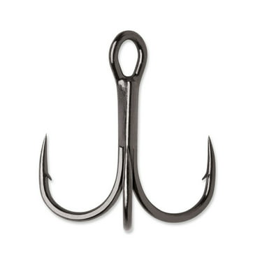 Details about   100 PACK VMC  9651BN #6 X-SHORT-ROUND-1X STRONG TREBLE HOOK-BLACK NICKEL/SIZE#6 